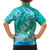 Polynesia Sea Turtle Couple Family Matching Off The Shoulder Long Sleeve Dress and Hawaiian Shirt I Am Turtley In Love With You