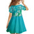 Polynesia Sea Turtle Couple Family Matching Off Shoulder Maxi Dress and Hawaiian Shirt I Am Turtley In Love With You