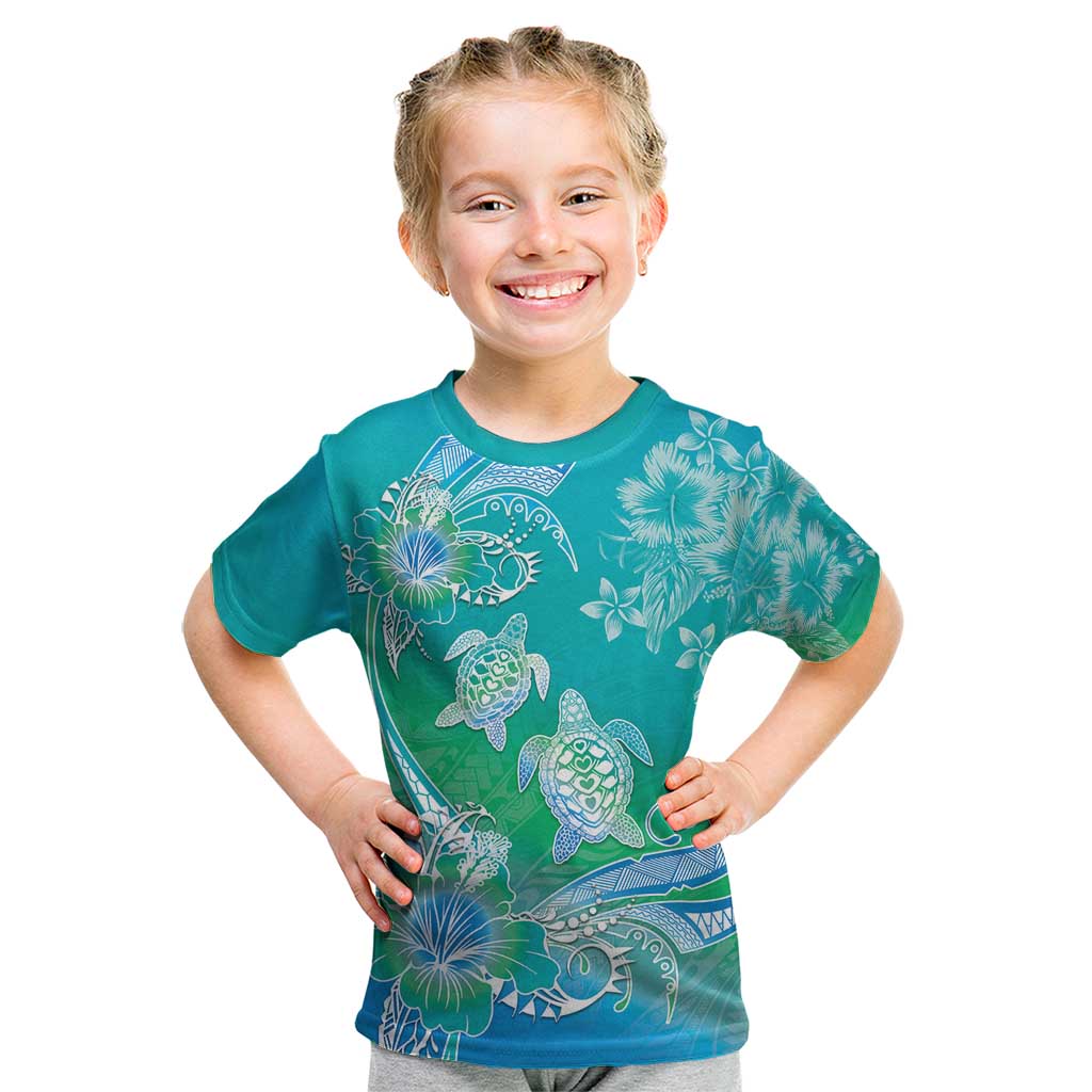 Polynesia Sea Turtle Couple Kid T Shirt I Am Turtley In Love With You LT05 Turquoise - Polynesian Pride