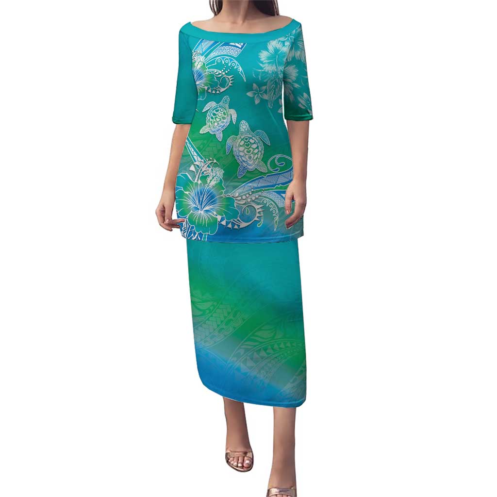 Polynesia Sea Turtle Couple Puletasi I Am Turtley In Love With You