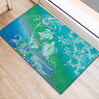 Polynesia Sea Turtle Couple Rubber Doormat I Am Turtley In Love With You