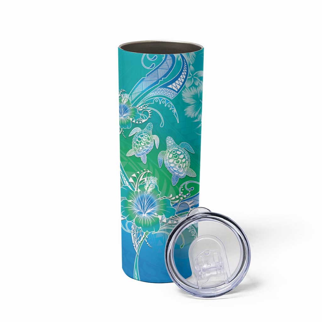 Polynesia Sea Turtle Couple Skinny Tumbler I Am Turtley In Love With You
