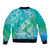 Polynesia Sea Turtle Couple Sleeve Zip Bomber Jacket I Am Turtley In Love With You