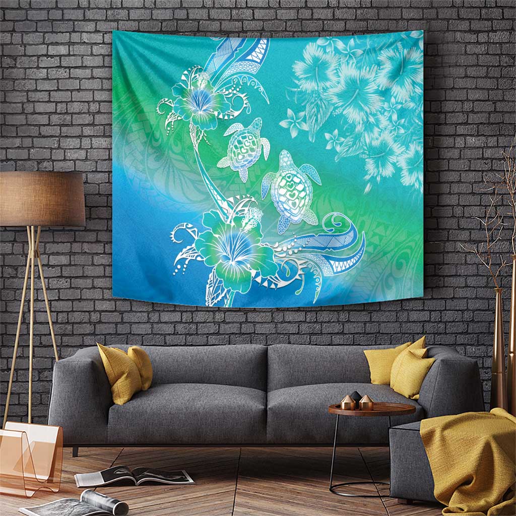 Polynesia Sea Turtle Couple Tapestry I Am Turtley In Love With You