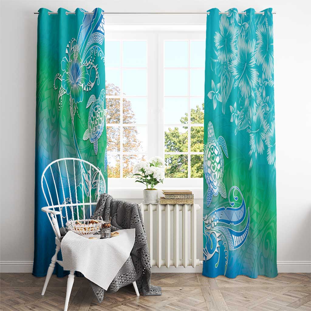 Polynesia Sea Turtle Couple Window Curtain I Am Turtley In Love With You