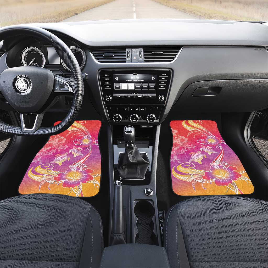 Polynesia Sea Turtle Couple Car Mats One Soul One Love