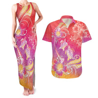 Polynesia Sea Turtle Couple Couples Matching Tank Maxi Dress and Hawaiian Shirt One Soul One Love
