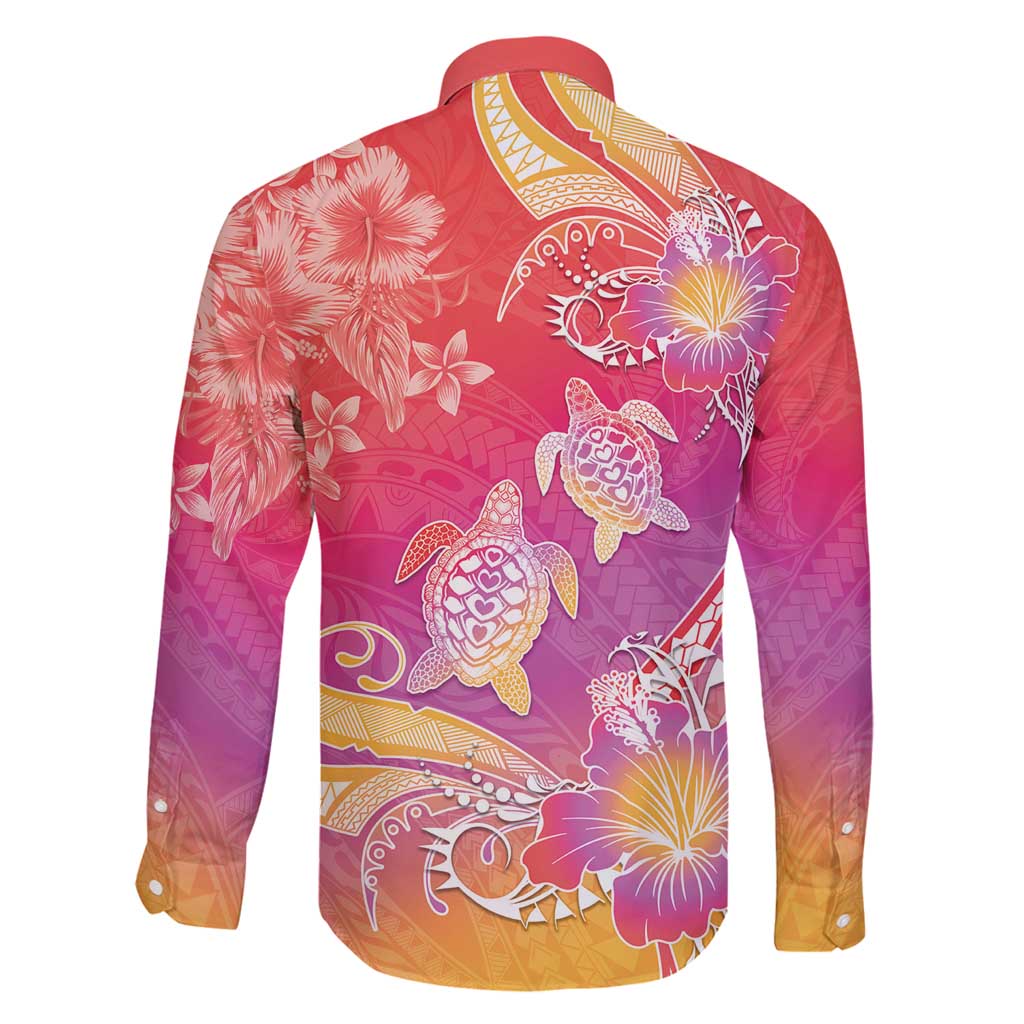 Polynesia Sea Turtle Couple Family Matching Summer Maxi Dress and Hawaiian Shirt One Soul One Love