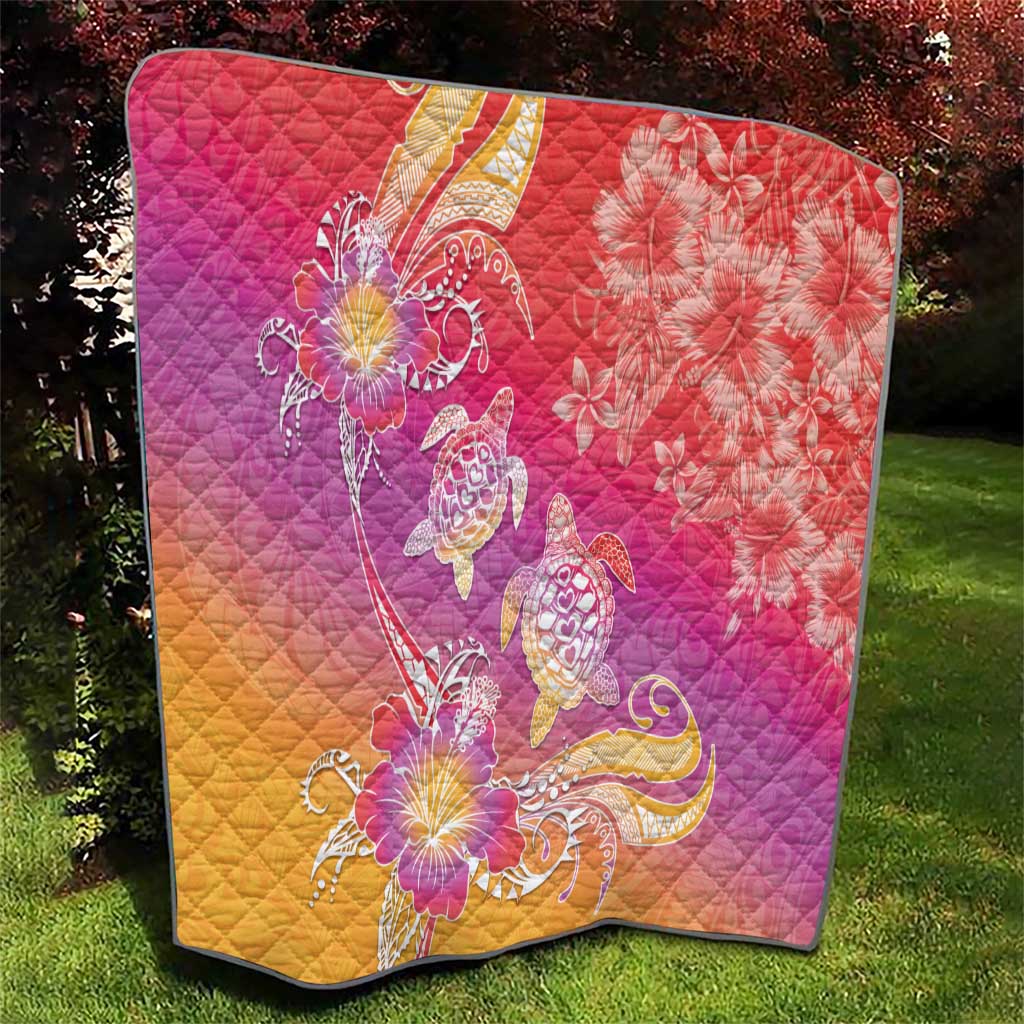 Polynesia Sea Turtle Couple Quilt One Soul One Love