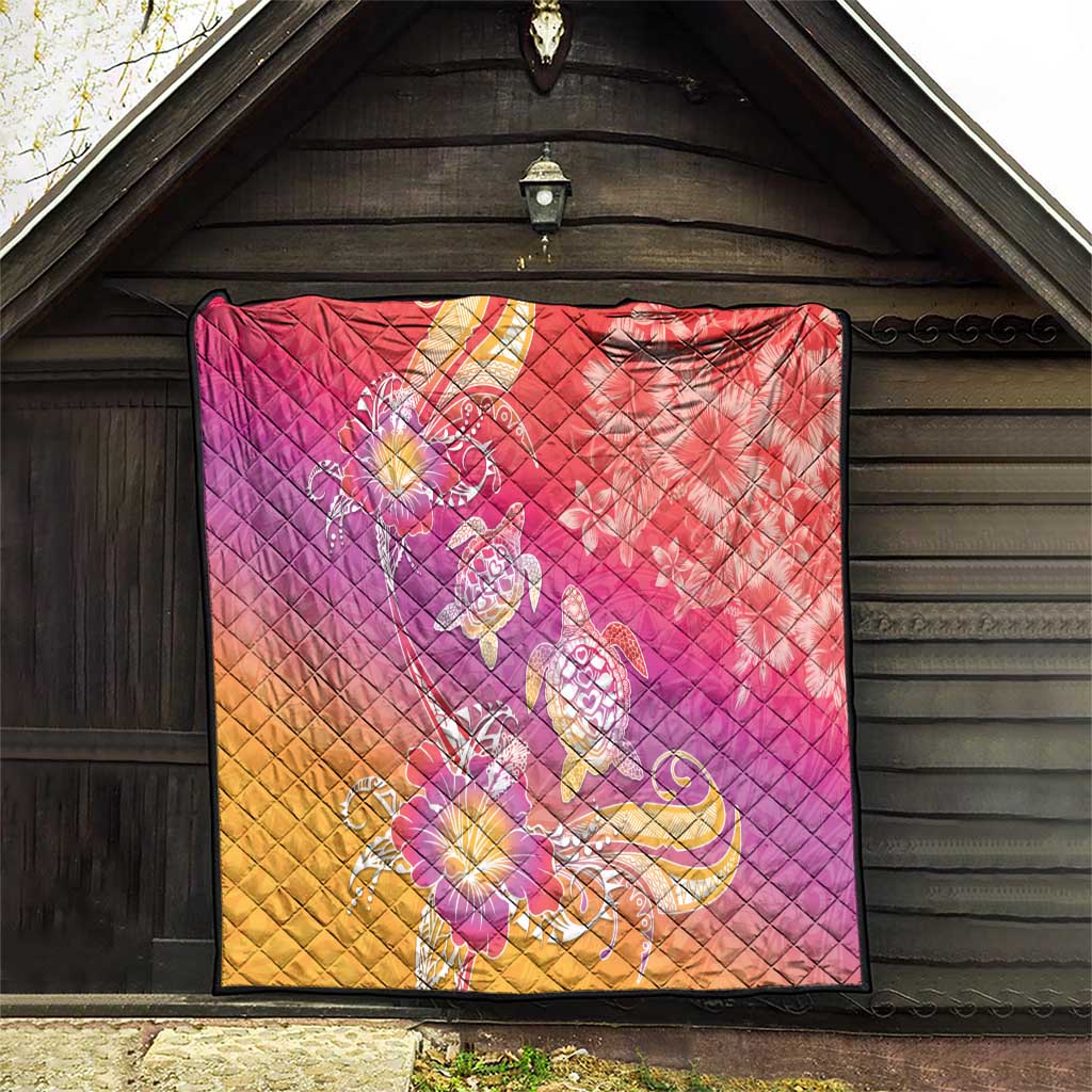 Polynesia Sea Turtle Couple Quilt One Soul One Love
