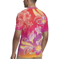 Polynesia Sea Turtle Couple Rugby Jersey One Soul One Love