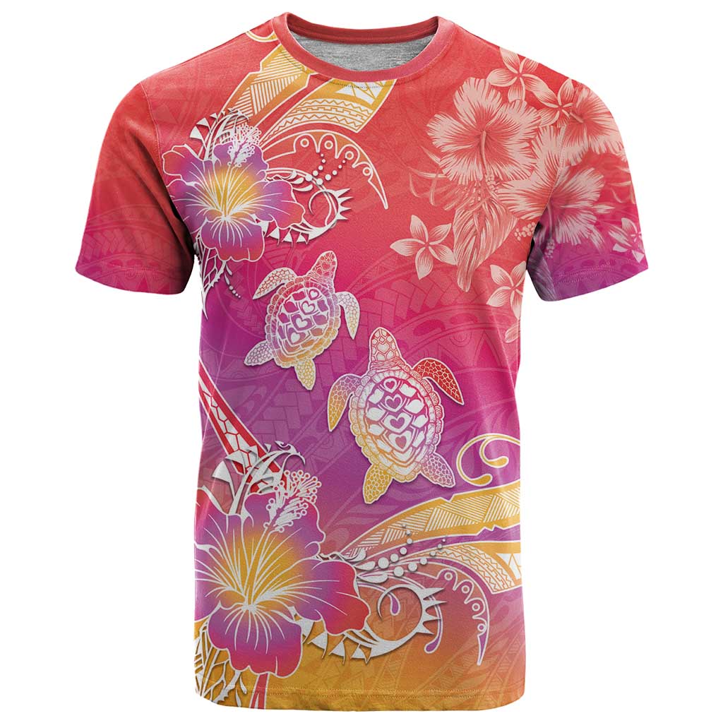 Polynesia Sea Turtle Couple T Shirt One Soul One Love