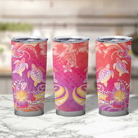 Polynesia Sea Turtle Couple Tumbler Cup One Soul One Love
