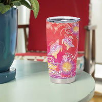 Polynesia Sea Turtle Couple Tumbler Cup One Soul One Love