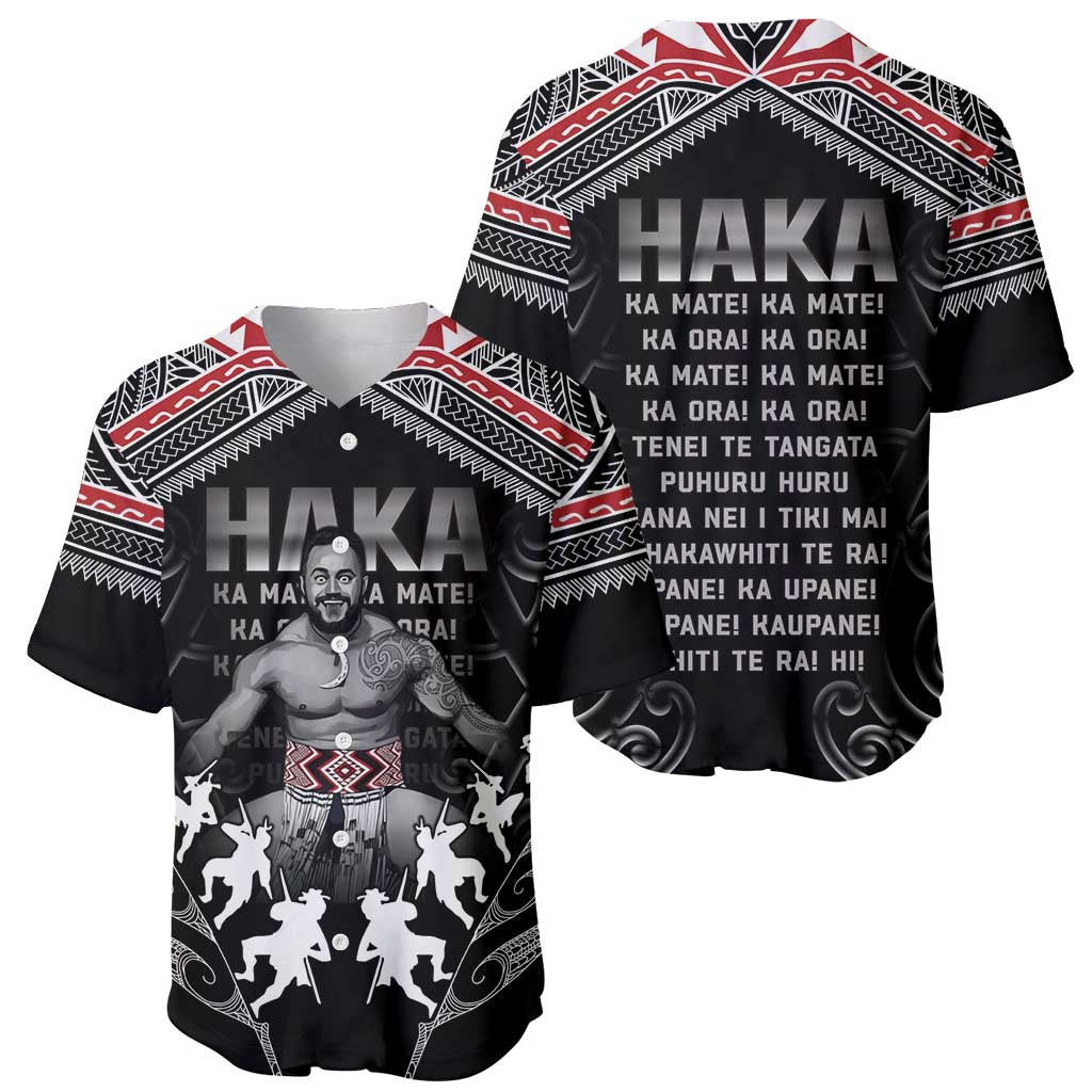 New Zealand Aotearoa Baseball Jersey Traditional Kapa Haka LT05 - Polynesian Pride
