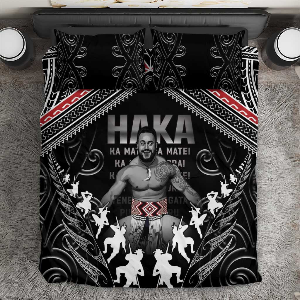 New Zealand Aotearoa Bedding Set Traditional Kapa Haka LT05 Black - Polynesian Pride