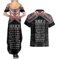 New Zealand Aotearoa Couples Matching Summer Maxi Dress and Hawaiian Shirt Traditional Kapa Haka