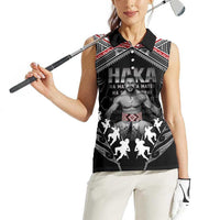 New Zealand Aotearoa Women Sleeveless Polo Shirt Traditional Kapa Haka