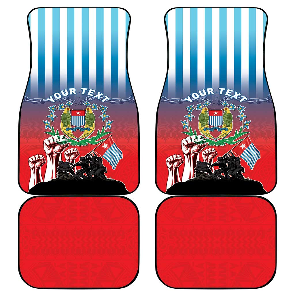 Personalised Free West Papua Car Mats One People One Soul Unique Style - Polynesian Pride