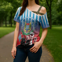 Personalised Free West Papua Cross Shoulder Shirt One People One Soul Unique Style LT05 - Polynesian Pride