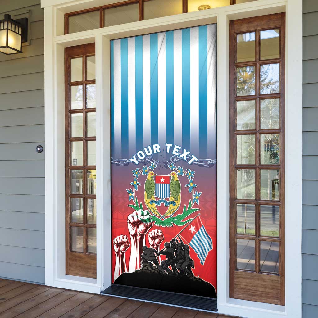Personalised Free West Papua Door Cover One People One Soul Unique Style - Polynesian Pride