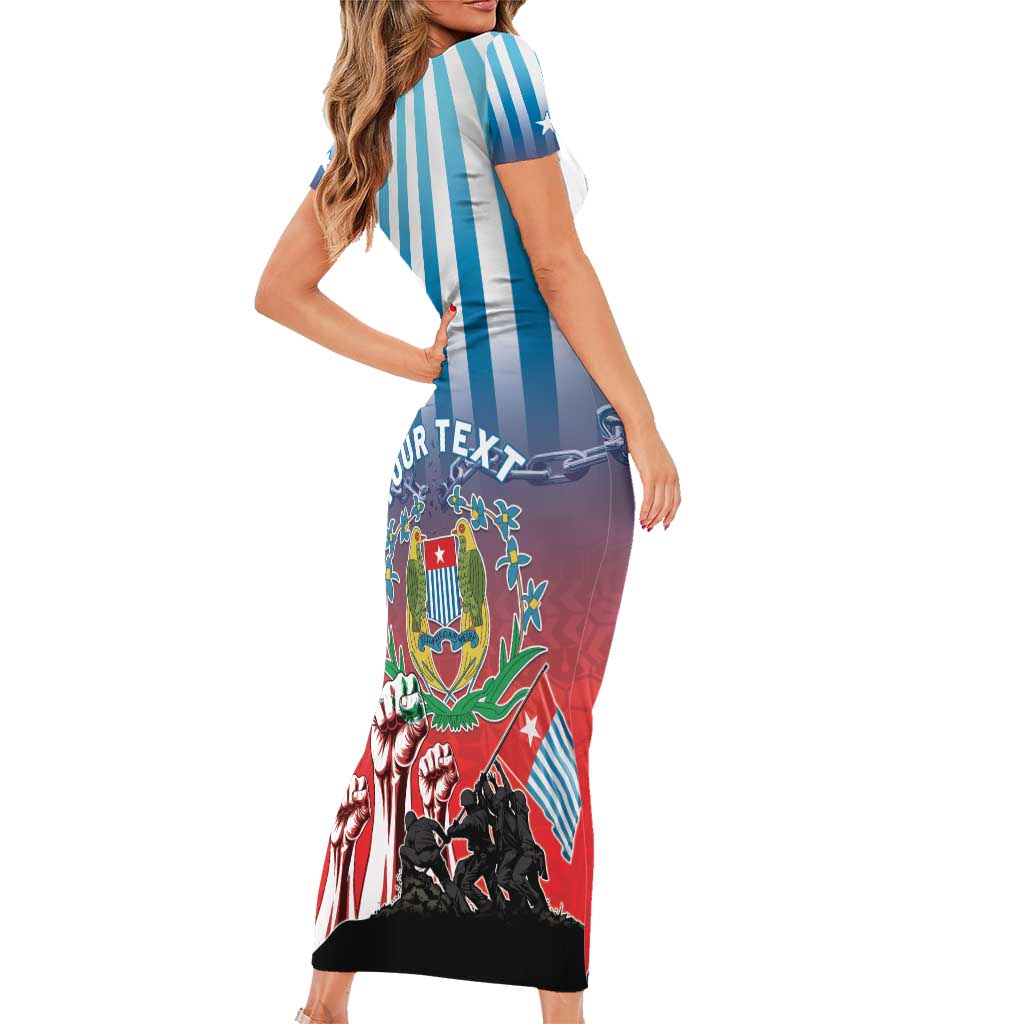 Personalised Free West Papua Family Matching Short Sleeve Bodycon Dress and Hawaiian Shirt One People One Soul Unique Style - Polynesian Pride