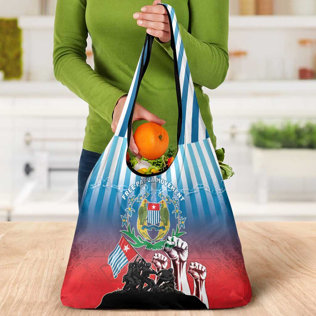 Free West Papua Grocery Bag One People One Soul Unique Style - Polynesian Pride