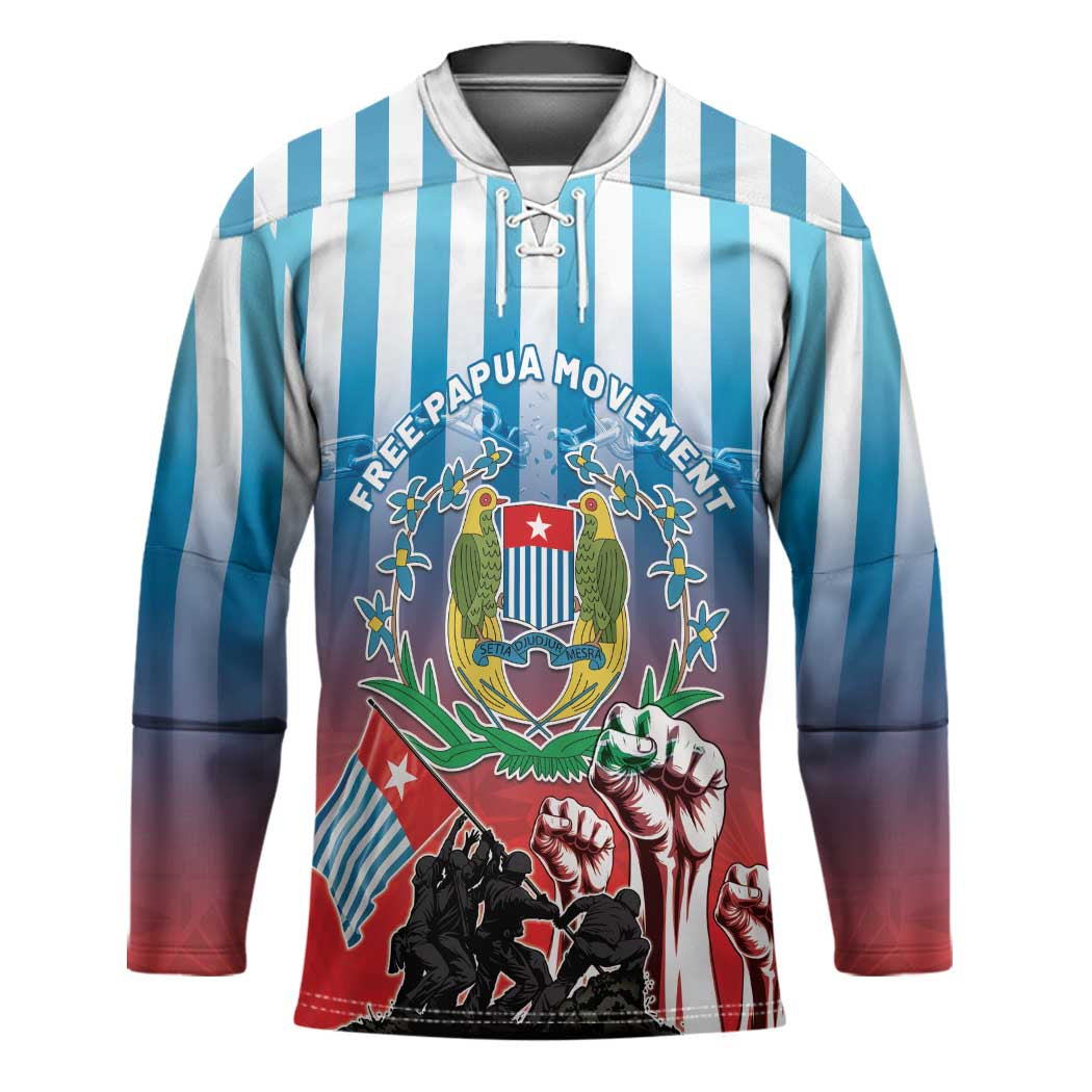Personalised Free West Papua Hockey Jersey One People One Soul Unique Style - Polynesian Pride