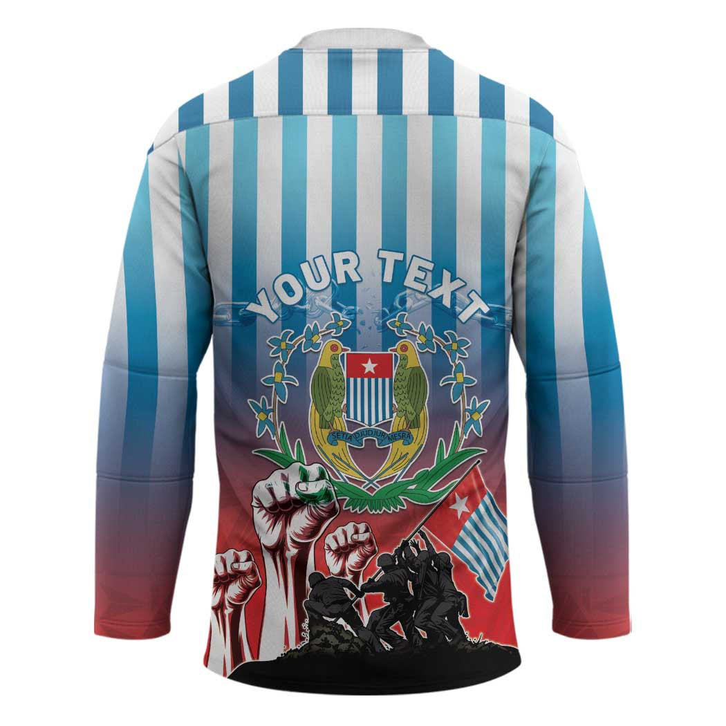 Personalised Free West Papua Hockey Jersey One People One Soul Unique Style - Polynesian Pride