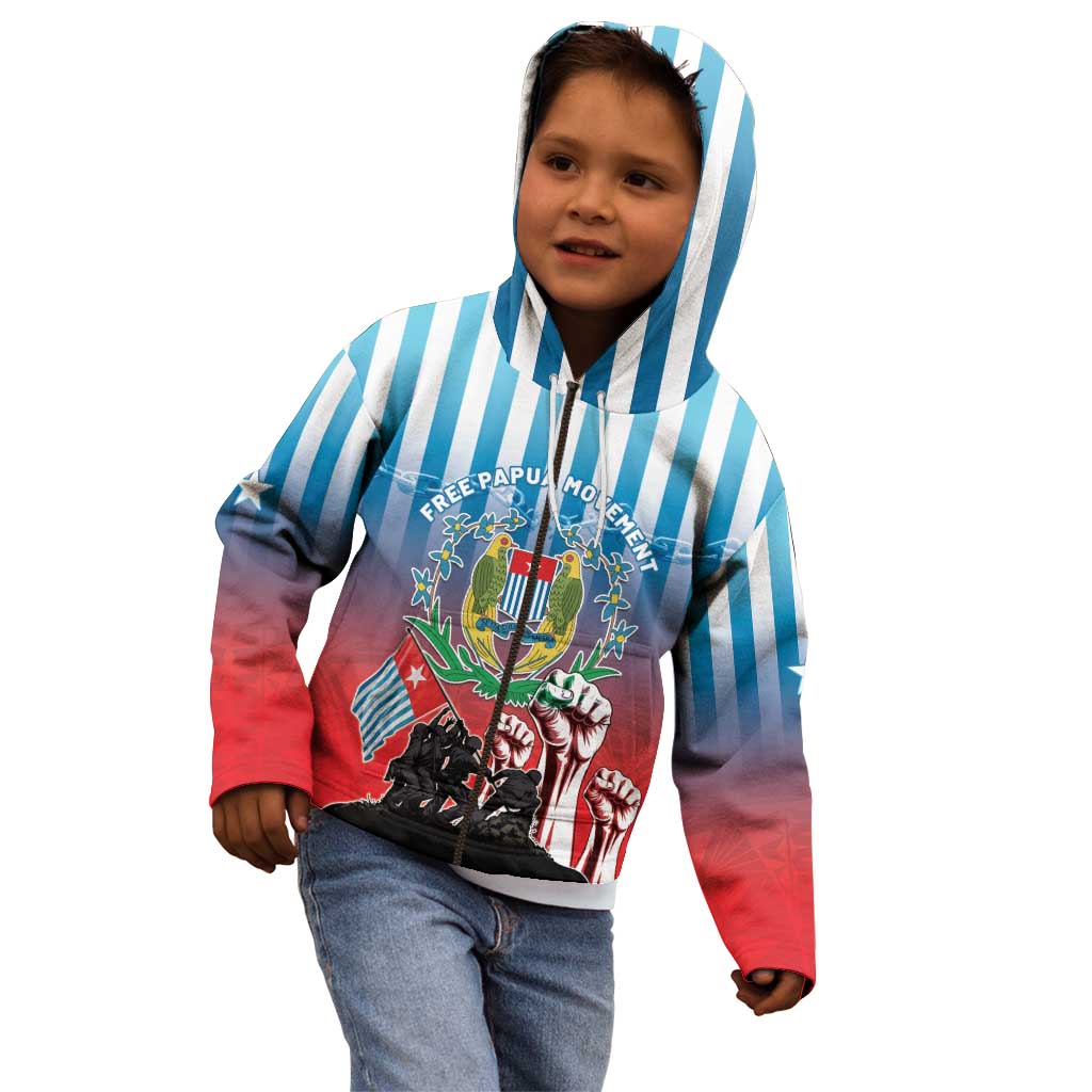 Personalised Free West Papua Kid Hoodie One People One Soul Unique Style - Polynesian Pride