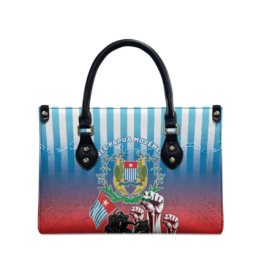 Free West Papua Leather Bag One People One Soul Unique Style - Polynesian Pride