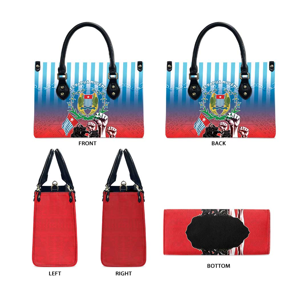 Free West Papua Leather Bag One People One Soul Unique Style - Polynesian Pride