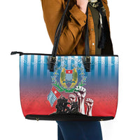 Free West Papua Leather Tote Bag One People One Soul Unique Style - Polynesian Pride