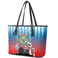 Free West Papua Leather Tote Bag One People One Soul Unique Style - Polynesian Pride