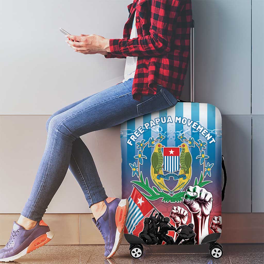 Free West Papua Luggage Cover One People One Soul Unique Style - Polynesian Pride