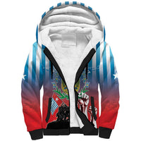 Personalised Free West Papua Sherpa Hoodie One People One Soul Unique Style LT05 Unisex Blue - Polynesian Pride