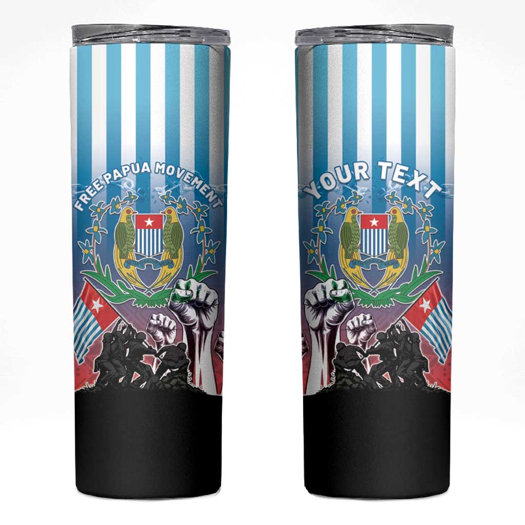 Personalised Free West Papua Skinny Tumbler One People One Soul Unique Style - Polynesian Pride