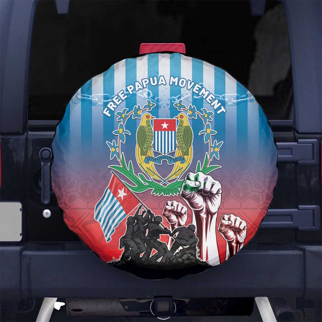 Free West Papua Spare Tire Cover One People One Soul Unique Style LT05 No hole Blue - Polynesian Pride