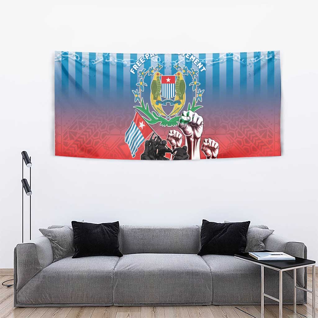 Free West Papua Tapestry One People One Soul Unique Style - Polynesian Pride