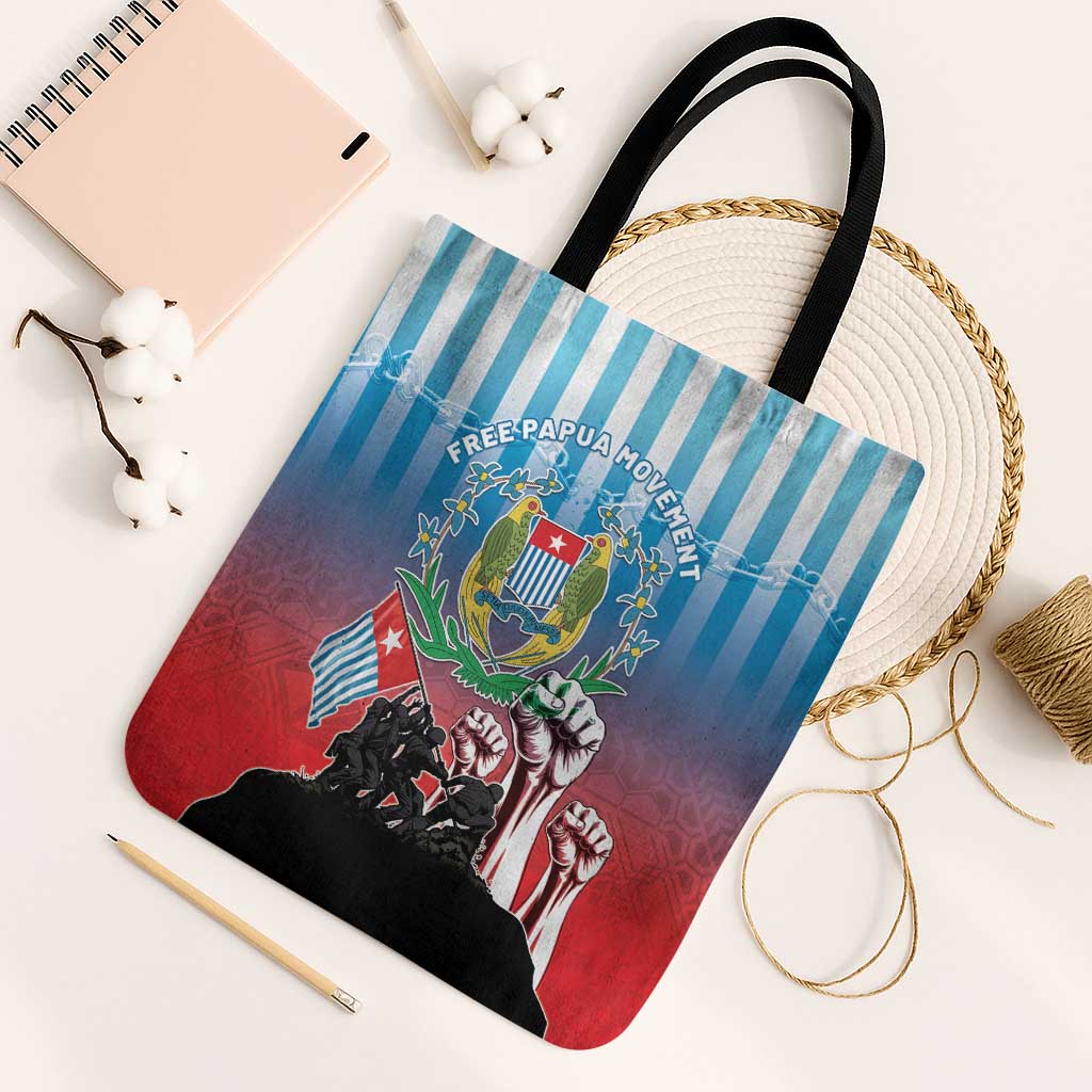 Free West Papua Tote Bag One People One Soul Unique Style - Polynesian Pride