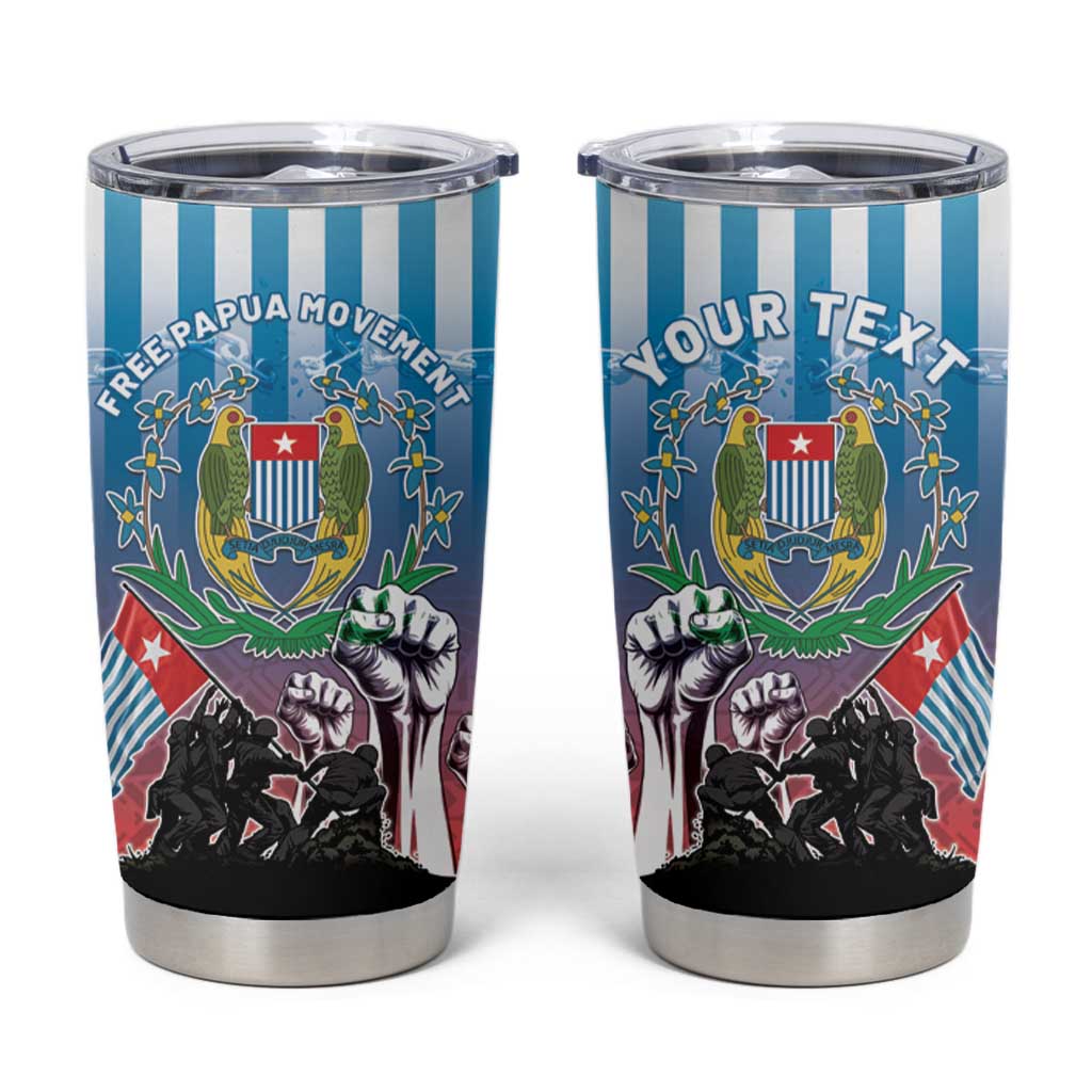 Personalised Free West Papua Tumbler Cup One People One Soul Unique Style - Polynesian Pride
