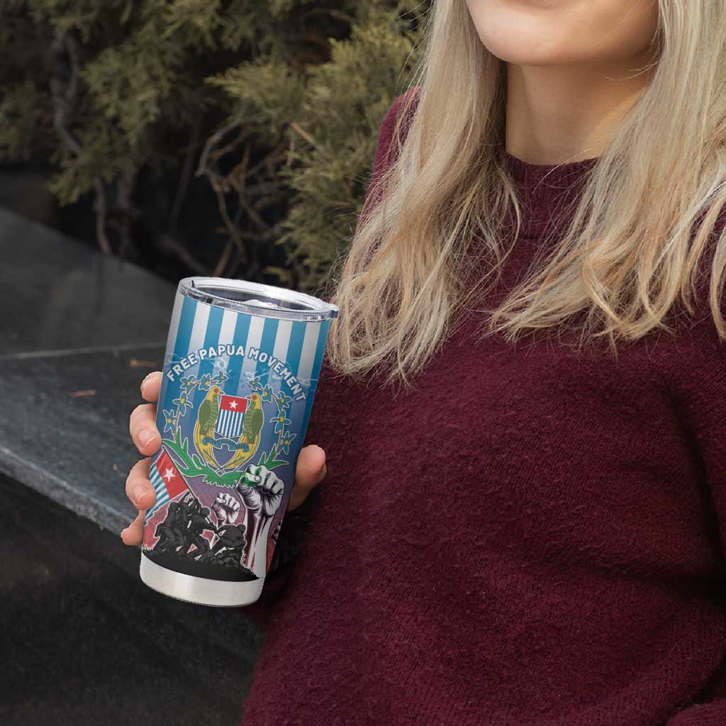 Personalised Free West Papua Tumbler Cup One People One Soul Unique Style - Polynesian Pride