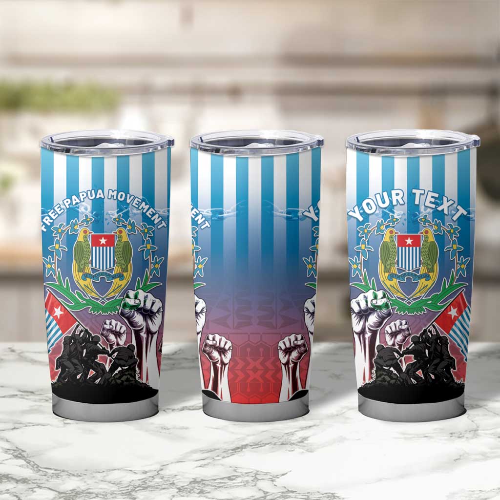 Personalised Free West Papua Tumbler Cup One People One Soul Unique Style - Polynesian Pride