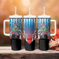 Personalised Free West Papua Tumbler With Handle One People One Soul Unique Style - Polynesian Pride