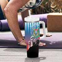 Personalised Free West Papua Tumbler With Handle One People One Soul Unique Style - Polynesian Pride