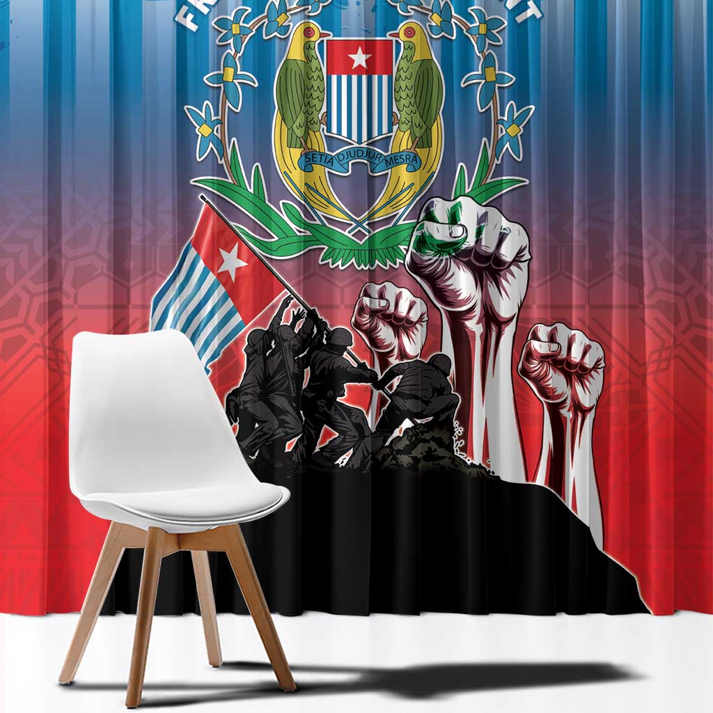 Free West Papua Window Curtain One People One Soul Unique Style - Polynesian Pride