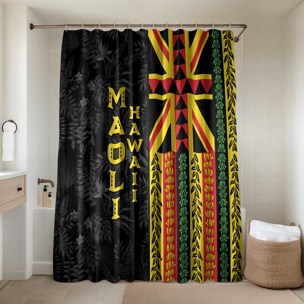 Hawaii Maoli Spirit Bathroom Set Kakau Pattern With Flower Lei - Polynesian Pride