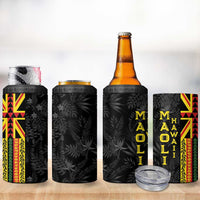 Hawaii Maoli Spirit 4 in 1 Can Cooler Tumbler Kakau Pattern With Flower Lei - Polynesian Pride