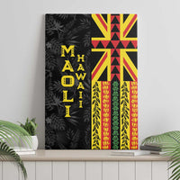 Hawaii Maoli Spirit Canvas Wall Art Kakau Pattern With Flower Lei - Polynesian Pride