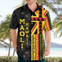 Hawaii Maoli Spirit Hawaiian Shirt Kakau Pattern With Flower Lei - Polynesian Pride